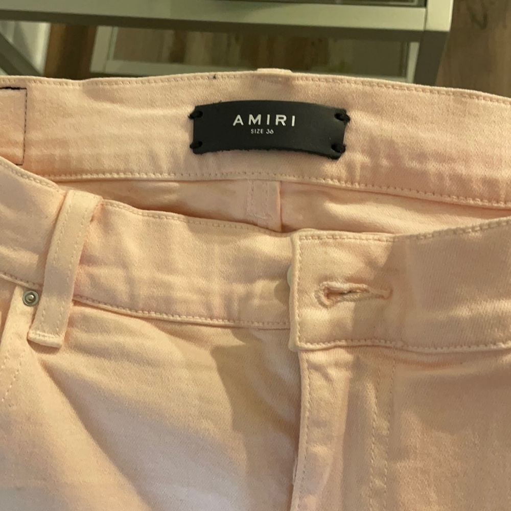 Pink mike Amiri jeans,